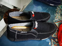 红青百年老北京布鞋男夏季帆布鞋男士休闲鞋韩版时尚百搭透气工作鞋开车鞋 系带款（蓝色） 43 实拍图