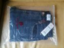 皮尔卡丹（pierre cardin）加绒加厚牛仔裤男直筒修身耐洗耐磨休闲百搭带绒长裤203975蓝黑33 实拍图