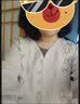 昊达（HAODA）睡裙女士春秋纯棉双层纱家居服睡衣V领居家裙可外穿 5320 5320粉色条纹 M 160/84A 实拍图