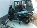 坤豪吉浪剑齿虎全新踏板摩托车150cc燃油车男女式代步车 黑色（汉达发动机）+护杠 实拍图