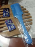 诺普斯加厚削发梳家用理发美发剪刀打薄削发成人神器梳子刘海工具削发刀 蓝色削发梳+10刀片+海绵 实拍图
