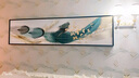 摩琥卧室床头画现代简约装饰画酒店宾馆房间风景壁画北欧风格艺术挂画 蝶恋轻羽8113 布艺画+黑框150*40(1.5米的床） 实拍图