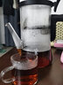 鸣盏 飘逸杯玻璃茶壶内胆按压无杆过滤冲茶器茶水分离茶飘逸壶泡茶壶 MZ8023【长嘴款】 500ml 实拍图