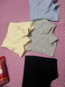 锦度（jindu）平角内裤女士纯棉裆高腰收腹安全女式四角短裤 黑+灰+杏+兰 M 实拍图