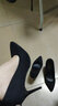 阿猫顿高跟鞋女细跟 夏季新款女学生韩版高跟鞋黑色工作鞋女尖头浅口春 黑色 细跟 9CMcm 37 实拍图