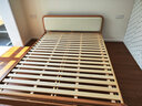 源氏木语儿童家具 实木儿童床 现代有机皮软包床头靠背青少年简约床男孩女孩单人床 儿童床（软包乳白色） 1500mm*2000mm 实拍图