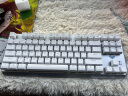 狼蛛（AULA） F3087机械键盘87键拼色键盘小型便携式键线分离 游戏电竞办公电脑笔记本外设 银白- 冰蓝光 茶轴 - 晒单实拍图