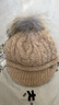 卡蒙（Kenmont）可爱貉子毛球粗毛线绞花针织贝雷帽女加绒加厚保暖毛线帽km-9538 实拍图