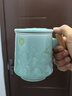 龙泉青瓷带盖过滤茶水分离办公马克杯茶杯陶瓷高档大容量喝水杯子礼盒装 一鹿相伴（带过滤内胆） 实拍图