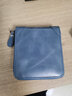 班亚奴钱包男短款真皮大容量2025新款驾驶证卡包男士多功能牛皮潮牌皮夹 蓝色-单活页款（复古头层皮） 实拍图