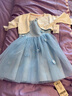戴维贝拉（DAVE＆BELLA）夏装儿童网纱女童连衣裙宝宝公主裙小童裙子夏季薄款童裙 浅蓝色 90 cm（建议身高80-90cm） 实拍图