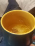 传旗陶瓷马克杯450ml大容量咖啡杯带勺盖牛奶杯男女茶杯办公杯 蓝 实拍图