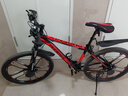 凤凰（Phoenix）山地自行车成人男女学生青少年减震变速越野公路通勤车山地车 24寸白蓝碳钢车架十刀轮 30速数字指拨（前中后全轴承） 实拍图