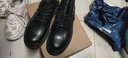 井迈【牛皮】真皮马丁靴男高帮皮鞋英伦中帮男士工装秋冬款黑色皮靴潮 黑色6孔中帮系带【四季款】 41 标准码 实拍图