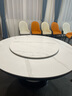 琛舍高端实木岩板餐桌椅组合现代简约意式大理石圆桌带转盘家用饭桌 中花白【加厚大理石】 1.5米 一桌六椅【带转盘】 实拍图