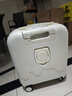 花瞳登机箱18寸小号旅行箱男拉杆箱女16寸可爱行李箱小清新密码箱20寸 珍珠白/509【杯架+充电口】拉链 18英寸 【登机箱】 实拍图