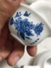 陶瓷功夫茶具套装家用白瓷泡茶器办公室会客青花茶壶盖碗茶杯整套冲茶器 12头功夫茶具【兰牡丹】 实拍图