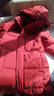 鸭鸭羽绒服女中长款过膝冬保暖白鹅绒极寒外套KXM 暗红色 L 实拍图