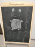 AUCS粉笔黑板支架型家用60*80cm 儿童写字板店铺商超学校教室用家庭摆摊小白板大黑板绿板宣传广告牌 实拍图