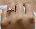 喜钻【现货闪发】铂金钻戒女求婚结婚天然钻石戒指六爪送女友生日礼物 【GIA证书】50分G色VVS2 3EX N 实拍图
