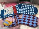 藤元井复古Lolita插画猫咪女王卡通千鸟格秋冬少女堆堆彩色袜学院风中筒 涂鸦插画女中筒随机2双 实拍图