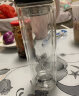 天喜（TIANXI）水杯玻璃杯大容量杯子家用双层便携男女士过滤泡茶杯随手杯印字 黑色420ml 实拍图