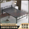 赛森折叠铁艺床家用铁床现代简约钢丝铁架床1.5米双人床硬床1米单人床 加粗加厚黑色铁床120宽 实拍图