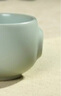 汝道（RUDAO）汝窑茶杯品茗杯功夫茶具单杯可养蝉翼开片汝瓷杯子个性茶杯主人杯 双耳杯80ml 实拍图