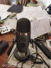 罗技（Logitech） Blue Yeti Nano小雪怪 USB麦克风电脑专业电容麦K歌录音直播 Yeti Nano 炫酷黑＋支架和防喷网 实拍图
