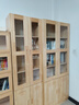裕乡全实木书柜书架落地置物架客厅带玻璃门储物柜组合多层大容量书橱 【带柜门A+B款】140*200*32cm 实拍图