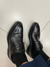 金利来皮鞋男士三接头新款商务正装真皮婚鞋软底韩版男小皮鞋 黑色(气垫款） 38 比正常码大一码 实拍图