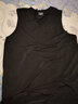 富梅瑞  冰丝无痕背心男夏季紧身弹力运动速干无袖宽肩打底汗衫男薄款 V领黑色冰丝背心 XL 实拍图