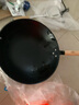 膳福记（shanfuji）传统老式生铁锅炒锅无涂层不粘锅农村家用铸铁平底燃气灶炒菜锅具 34平底+锅盖（送开锅服务） 34cm 实拍图