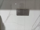 正泰开关插座墙面墙壁面板带USB网线厨房家用空调暗装2L幻银灰系列 一开单控五孔10A 晒单实拍图