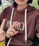 独束大码女装抽绳连帽卫衣套装女秋冬新款胖mm百搭半身裙两件套 咖色卫衣 L 实拍图