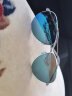 暴龙（BOLON） 暴龙眼镜太阳镜男时尚飞行员蛤蟆镜高清偏光驾驶镜墨镜BL8001 D90-镜框哑白/镜片蓝色反光偏光 实拍图