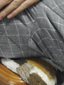 美标三层加厚夹棉纯棉情侣睡衣秋冬新款套装女男士格子全棉保暖家居服 深灰（三层加厚夹棉） 2XL 实拍图