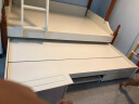 优漫佳 床儿童床上下铺床双层床高低床儿童房家具地中海实木框架子母床 (白)上下床+三抽拖床 1.35*1.9米 实拍图