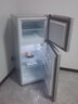 海尔（Haier）冰箱两门123升迷你微型租房宿舍办公室家用二门冷藏冷冻小户型节能省电双开门电冰箱 冰雪白+黑金净化+小巧不占地+超薄机身 实拍图