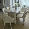 艺难忘奶油风岩板餐桌轻奢现代简约家用小户型吃饭桌子长方形餐桌椅组合 【2件装】肉色餐桌椅 实拍图