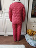 秋鹿睡衣女新款纯棉秋冬加厚休闲开衫翻领夹棉保暖可外穿家居服套装 QHIL240D暗红62 L/160 实拍图