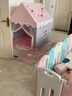 小斑鸠（little dove） 儿童帐篷室内游戏屋/男女孩公主房城堡/玩具屋节日生日礼物 (PVC)粉色(垫+凉席)灯+云+旗 实拍图