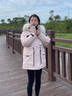 波司登（BOSIDENG）【反季】极寒羽绒服鹅绒杨紫同款女款短款连帽大毛领新国标外套 【店长推荐】冰花粉9BK9 XS 155/80A 体重约110以内 实拍图