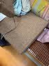 MINE NATU FURNISH天然乳胶坐垫椅垫办公室汽车垫沙发垫榻榻米定制拆洗学生坐垫家用 深棕色棉麻坐垫 50*50/7cm厚 实拍图