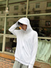 八度丘专业防晒衣外套男士夏季户外冰丝钓鱼upf50+防晒服皮肤衣风衣薄款 可拆帽濡羽白-男透气面料 M 实拍图