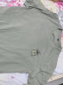 名创优品（MINISO）纯棉t恤男夏季2025新款衣服青少年亲肤透气时尚宽松大码冰感短袖 棕榈绿(生机胸标) 4XL (体重205-230斤) 实拍图