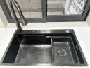 奈田（NTNO）厨房水槽洗菜盆一体盆大单槽纳米304不锈钢阶梯洗碗槽手工洗菜池 75*46B-抽拉龙头 实拍图