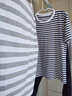 无印良品 MUJI 男式 印度棉天竺编织 粗条纹短袖T ABB02A0S 灰色X横条 M 实拍图