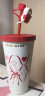 星巴克（Starbucks）杯子 星动系列 红色可爱大容量不锈钢便携随行保温杯 男女送礼 不锈钢吸管杯 550ml 晒单实拍图