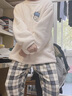 俞兆林珊瑚绒睡衣男女秋冬季日系文艺格子情侣法兰绒家居服加绒加厚 实拍图